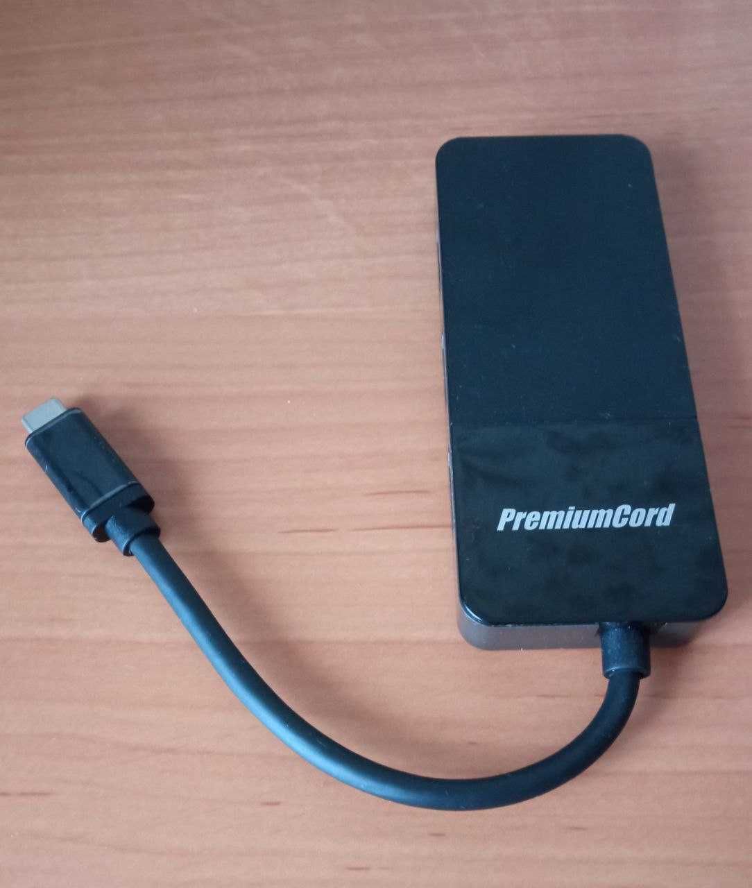 Адаптер PremiumCord USB-C (DP1.4) до 3xHDMI2.0 (потрійний 4K)