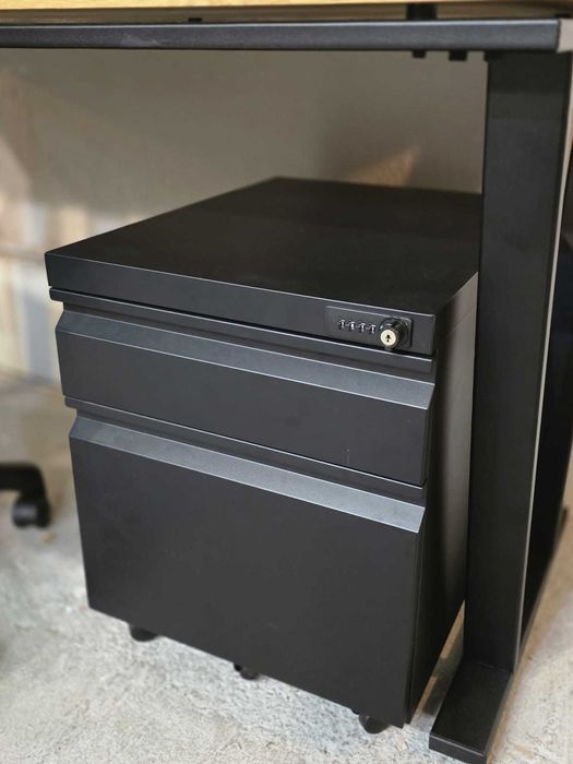 Zestaw 3w1 !Biurko LOFT ,krzesło ERGONOMICZNE, kontenerek na dokumenty