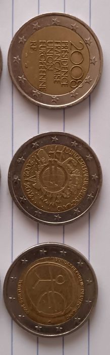 Moedas euro desde 1999 e moedas comemorativas