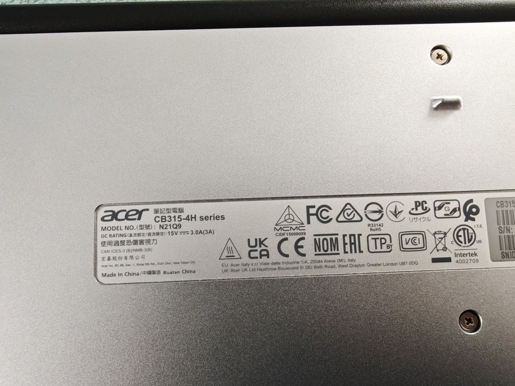 Acer Chromebook 315 CB315-4H – 15,6″ FHD, 8/128 GB – stan bdb