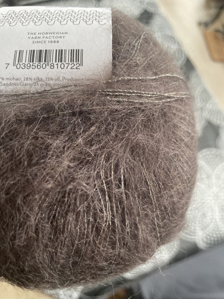 Sandnes garn tynn silk mohair włóczka