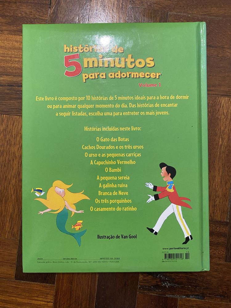 Livro "Histórias de 5 minutos para adormecer"