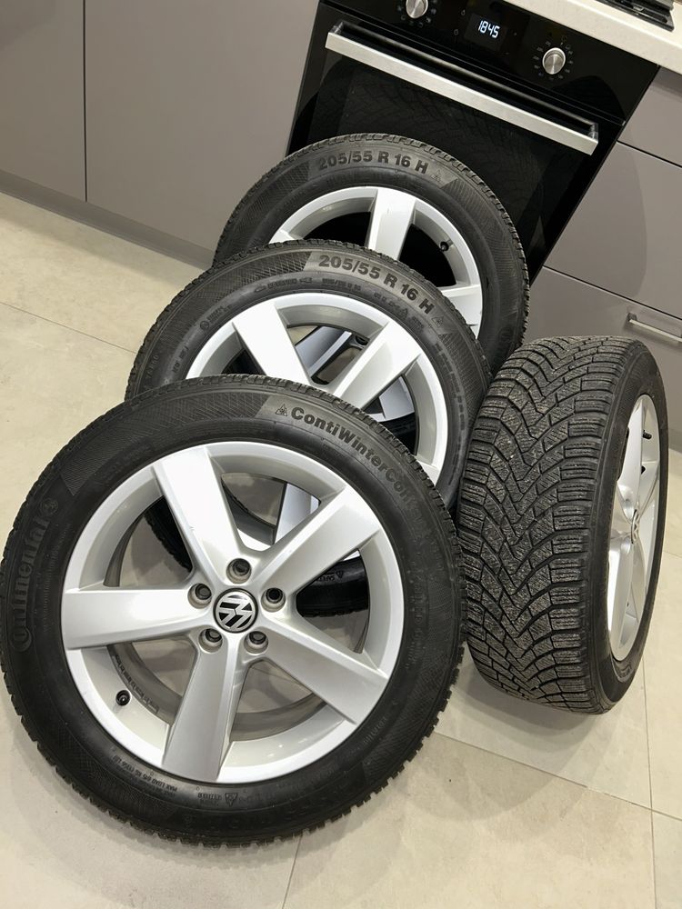 Диски + зимня резина 5х100 205/55 R16 VW Polo Gollf4 Skoda Rapid Audi