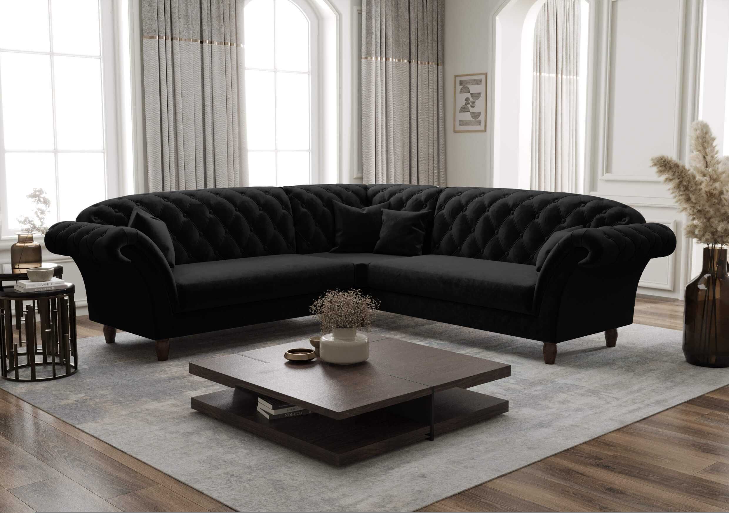 Narożnik Rogówka Chesterfield Royal Glamour Elegancki Wygodny Stylowy