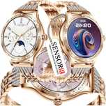 Złoty Zegarek SMARTWATCH Damski ROZMOWY Ciśnieniomierz Pulsometr KROKI
