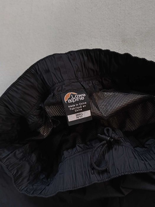 Lowe Alpine Waterproof Nylon Outdoor Rain Pants Trousers Black