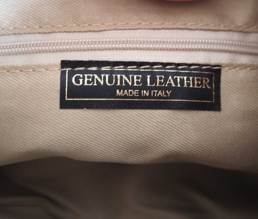 Bolsa de couro genuíno preta para mulher fabricada na Itália