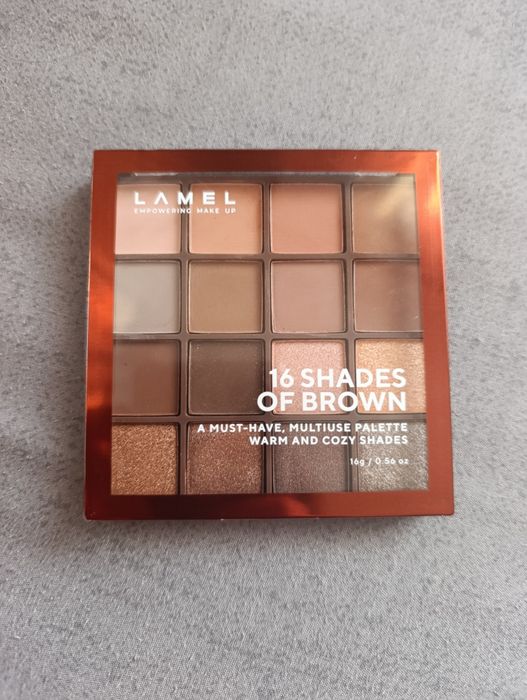 Тіні для повік Lamel 16 shades of brown