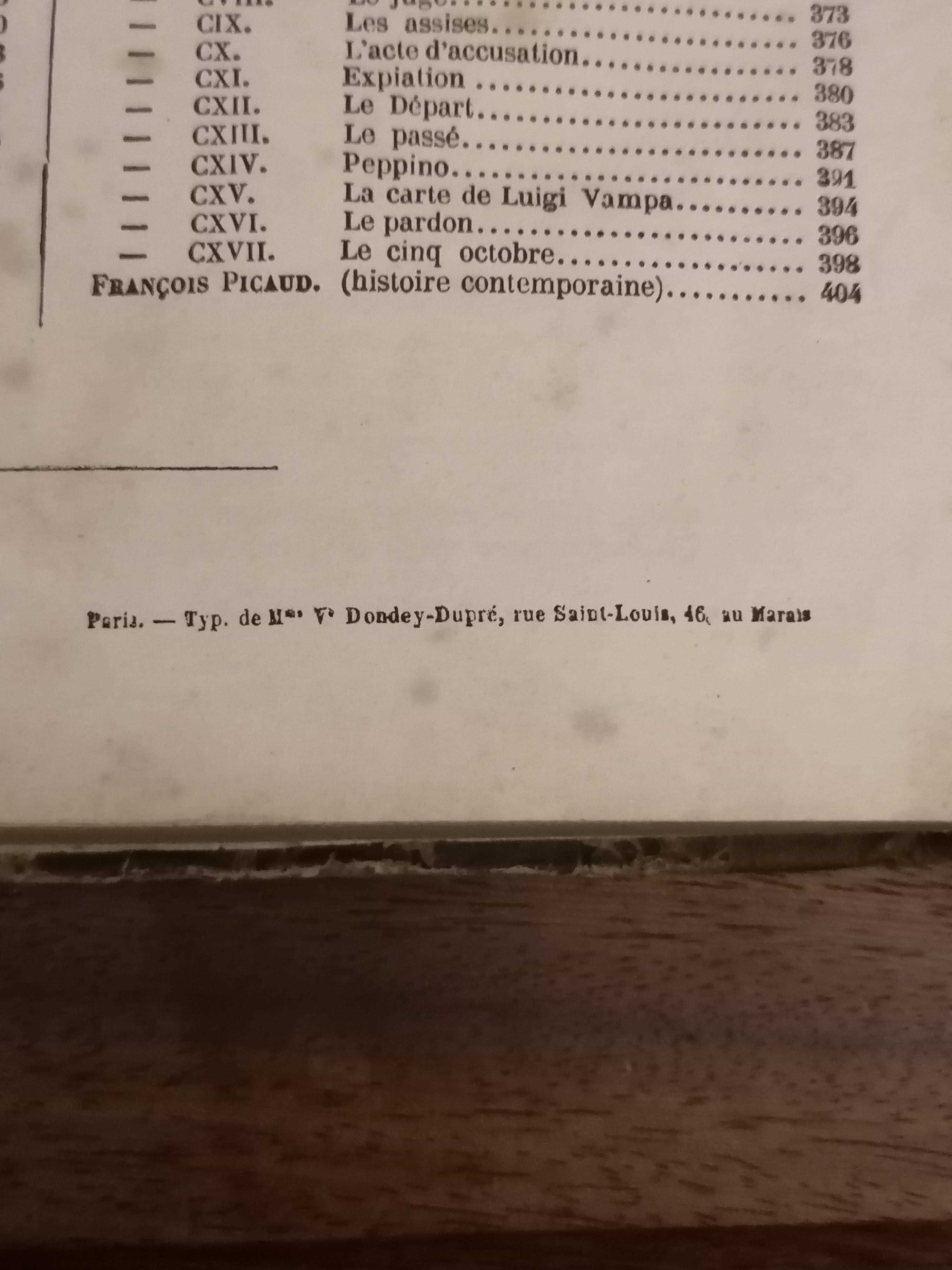 Livro "Le Comte de Monte-Cristo" de Alexandre Dumas de 1846