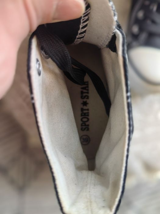 Trampki damskie z wysokim stanem 39