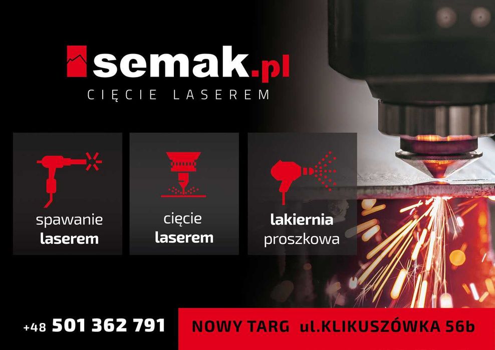 Cięcie laserem wypalanie blach gięcie spawanie laserem lakiernia prosz