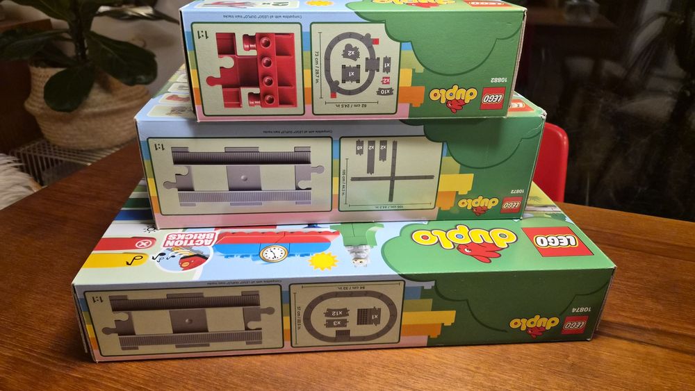 Lego duplo pociąg trzy zestawy z pudełkami 10874 + 10872 + 10882