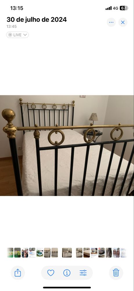Cama em ferro- antiga