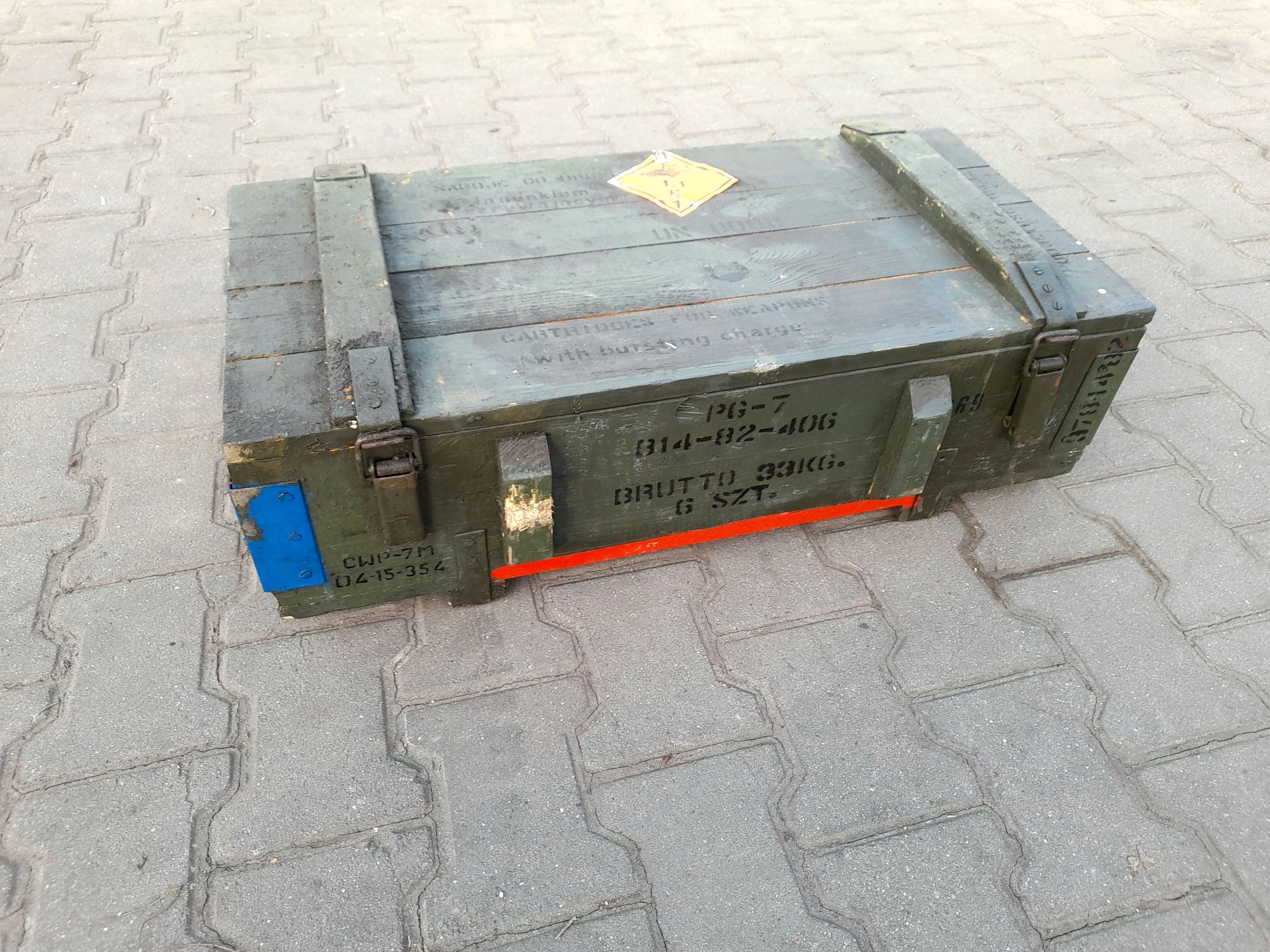 Skrzynia wojskowa PG-7 Drewniana