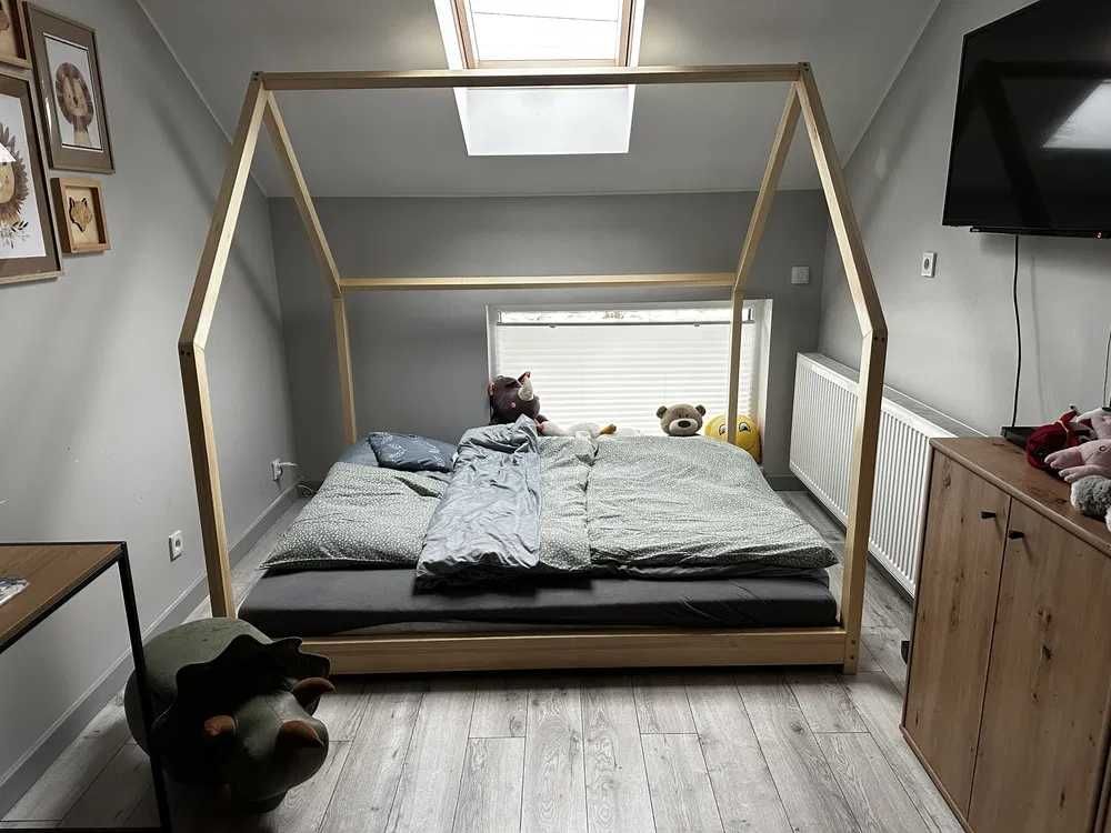 Łóżko domek tipi Klasyczne drewniane 100%