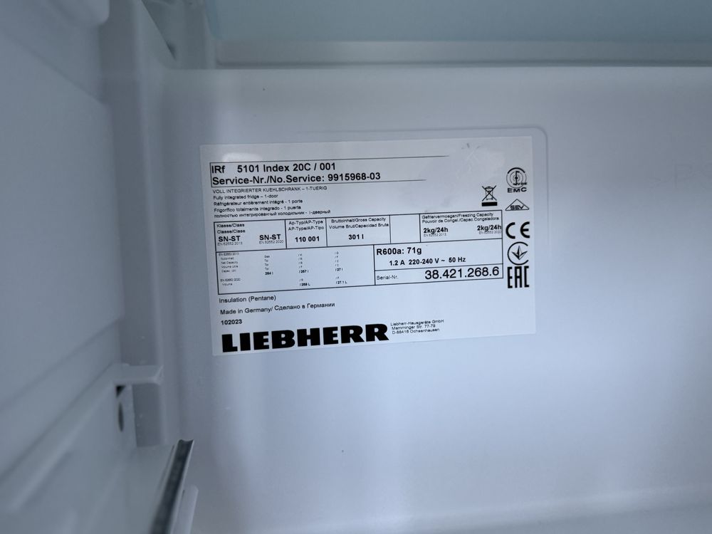 Вбудований холодильник Liebherr IRf 5101