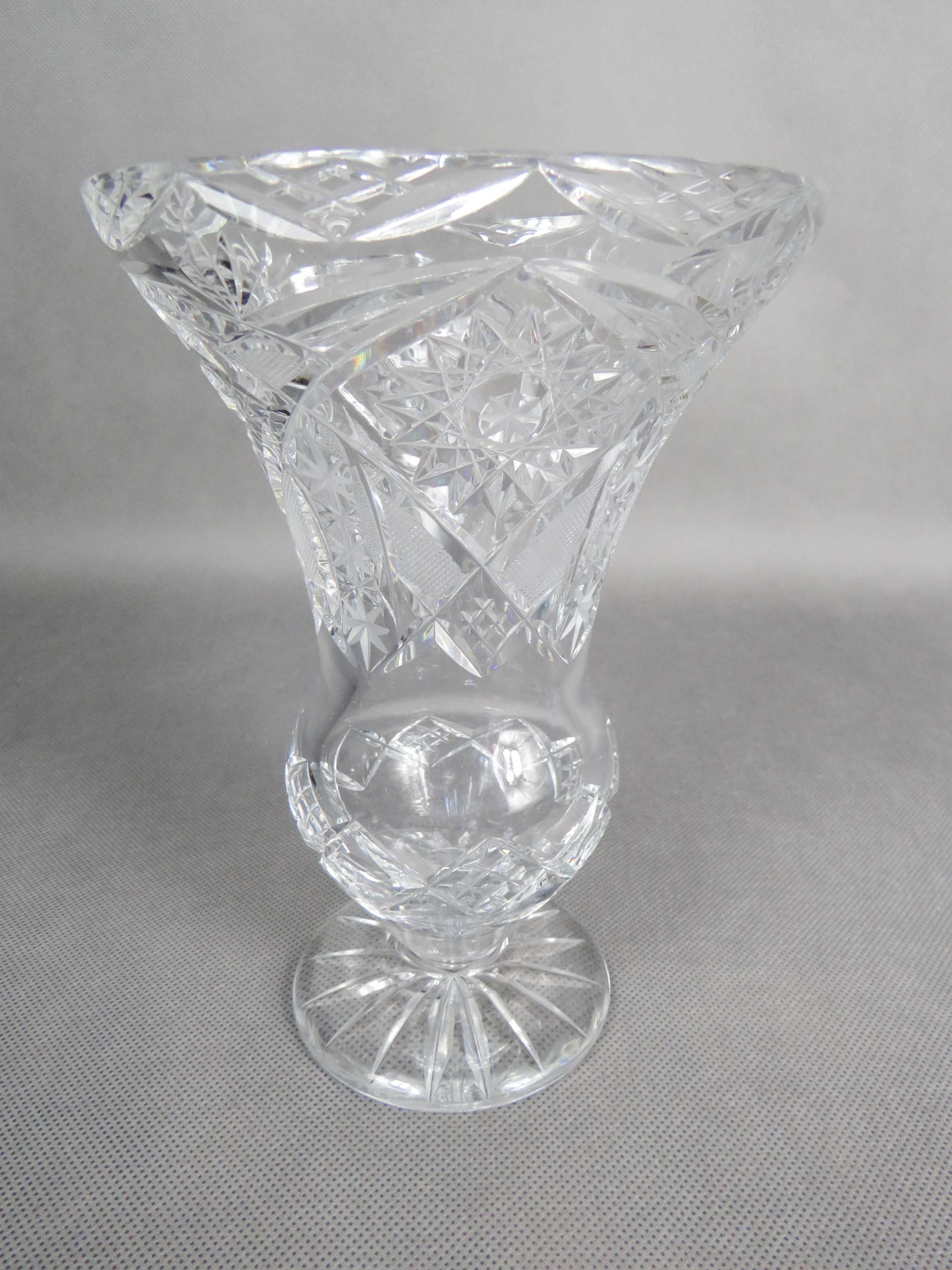Kryształowy Wazon duży wazon kryształowy PRL