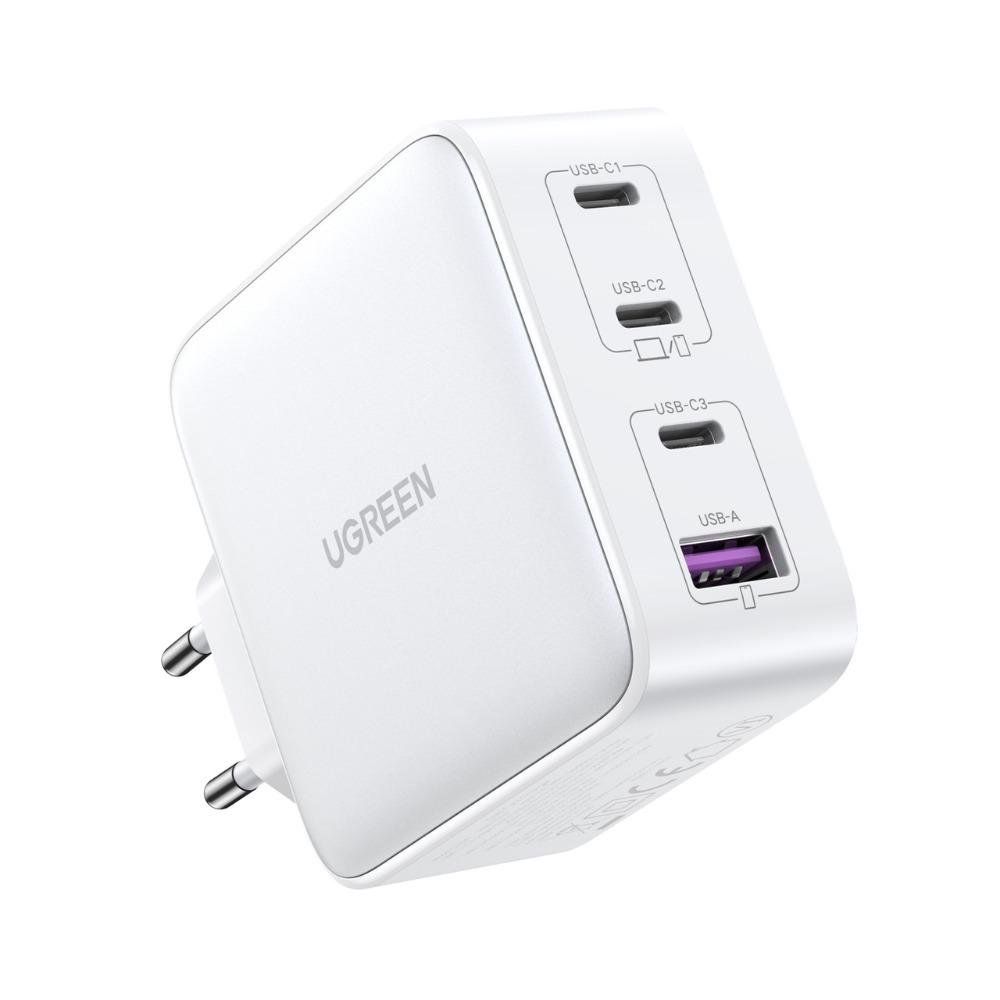 szybka ładowarka gan 3x usb-c usb 100w pps pd power delivery biała