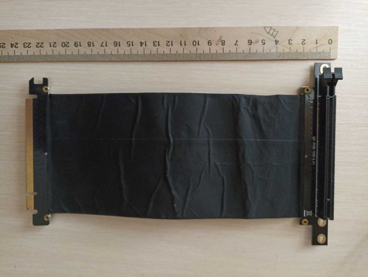 Райзер шлейфовый  PCI-E 16х to16х с адаптером 90 град