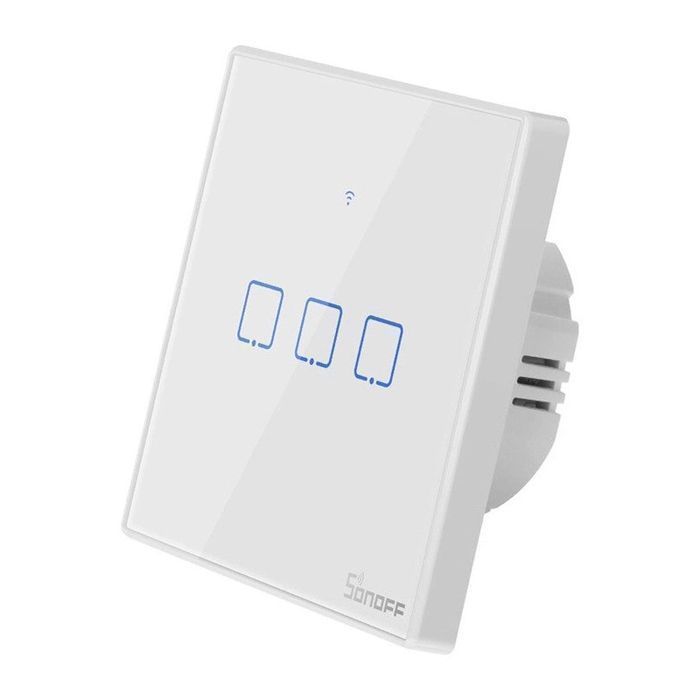 Dotykowy Włącznik Światła Wifi + Rf 433 Sonoff T2 Eu Tx (3-Kanałowy)