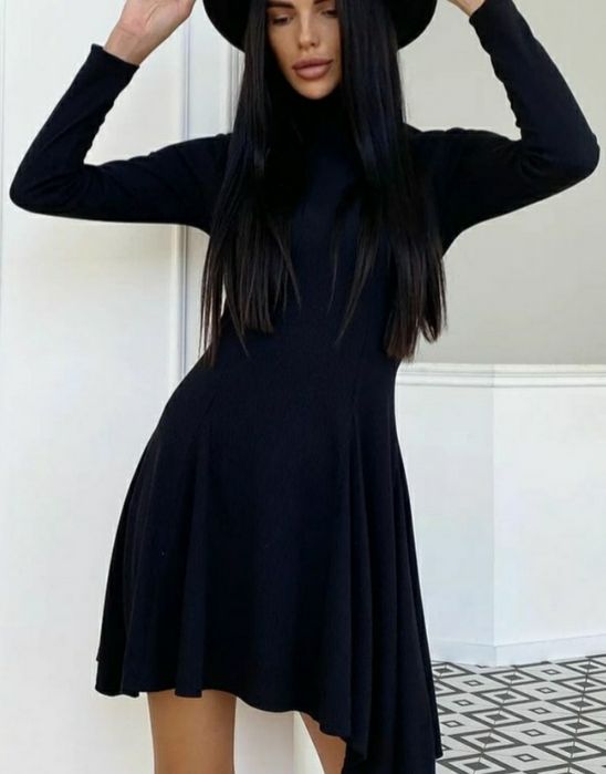 Маленьке чорне плаття,нове, розмір С,трикотаж рубчик