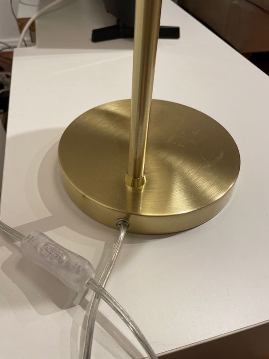 Candeeiro latão dourado