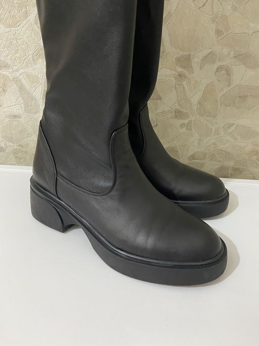 Ботфорти шкіряні