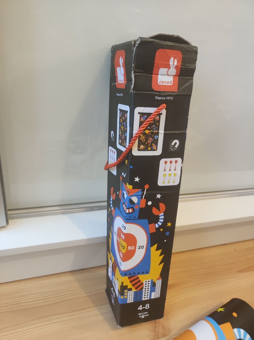 JANOD rzutki magnetyczne gra Dart Roboty + pudełko