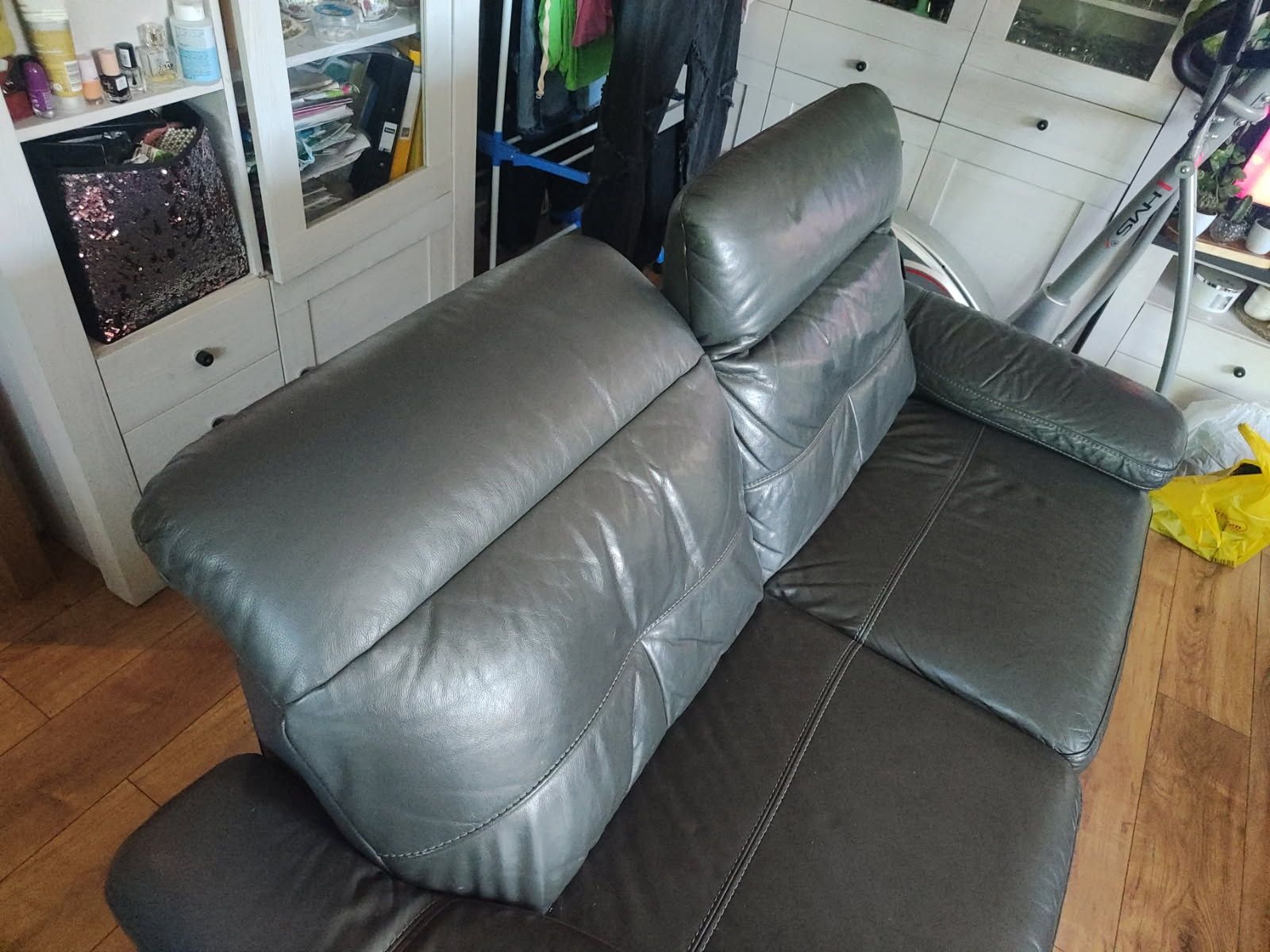Sofa skórzana z funkcją spania
