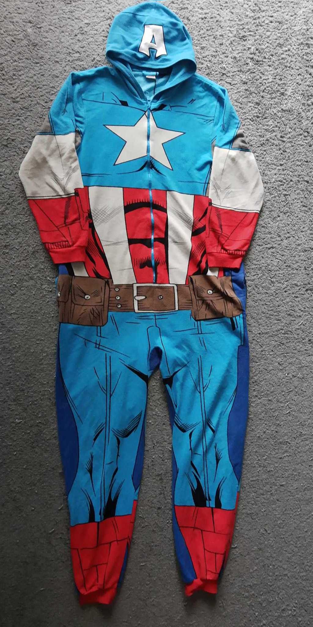 Kigurumi Avengers Marvel onesie Kapitan Ameryka polar cosplay M / L