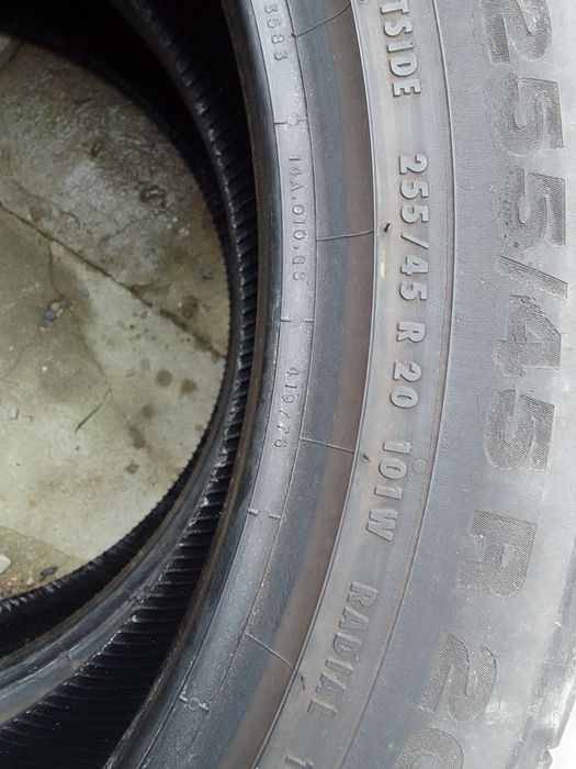 Cena za 2 Opony letnie 255/45r20 CONTINENTAL 2020r 6.5mm