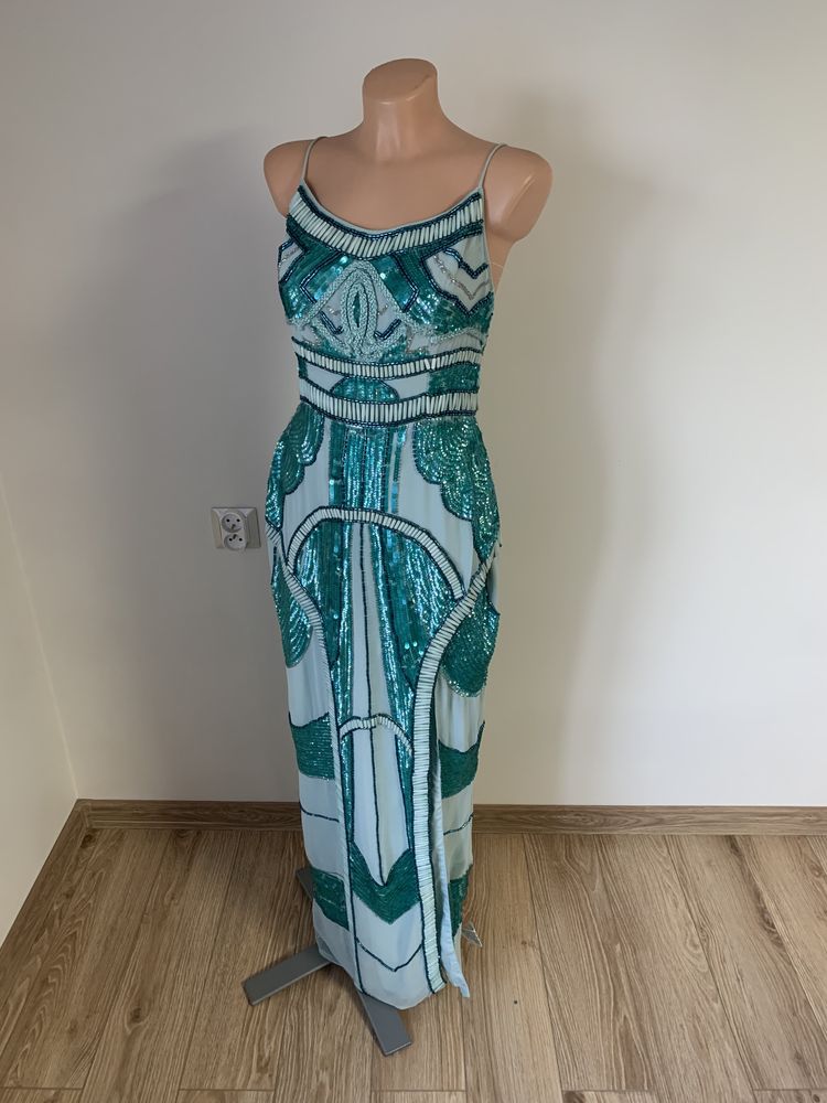 Nowa sukienka cekinowa z rozcięciem asos rozmiar 38 wesele ślub druhna