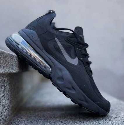 Мужские Черные Кроссовки Найк Сеточка Мужские Черные с Амортизацией