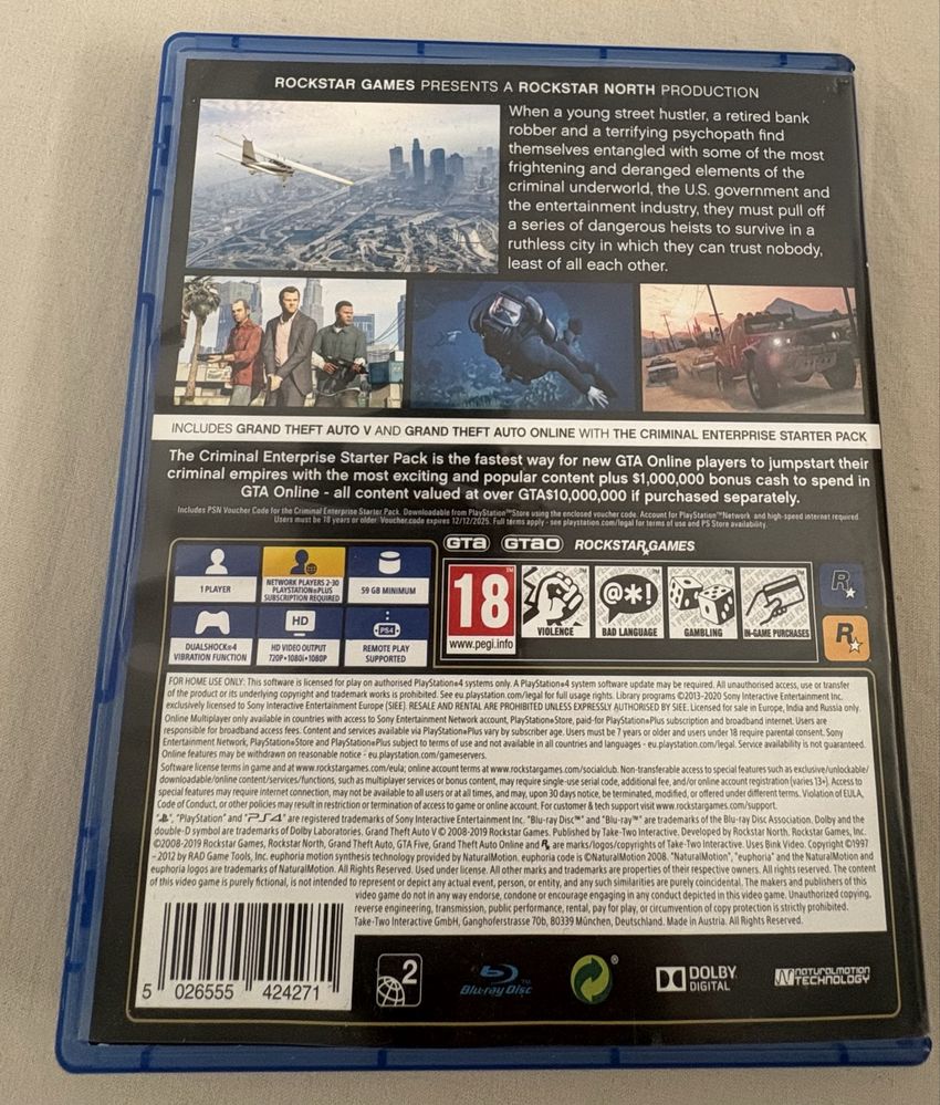 Jogo GTA V playstation 4