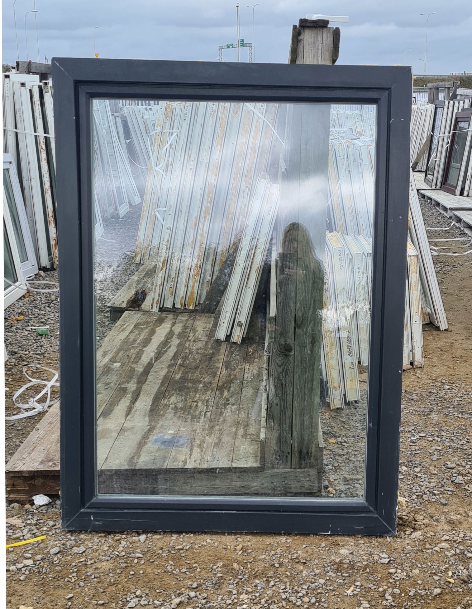 OKNO KacprzaK 119X160 OKNA Używane Plastikowe Antracyt Lider Okna OLX