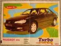 Peugeot 406 obrazek z gumy Turbo Super 493 z lat 90'