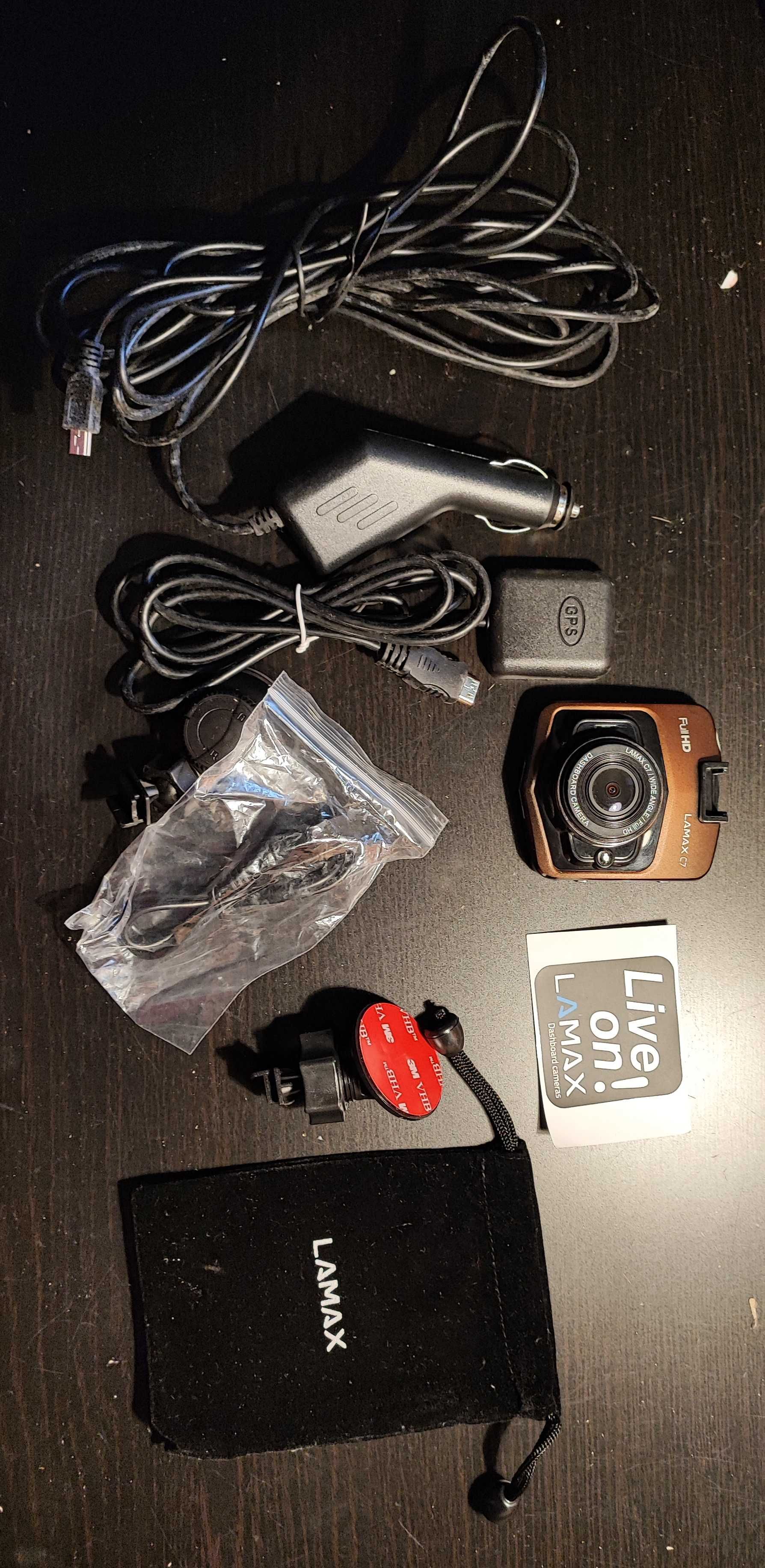 Rejestrator jazdy  Lamax C7 pełen zestaw + GPS