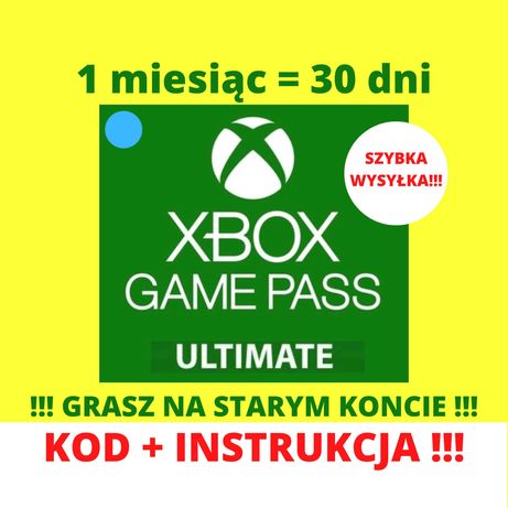 Xbox GamePass Ultimate 1 miesiąc 30 dni
