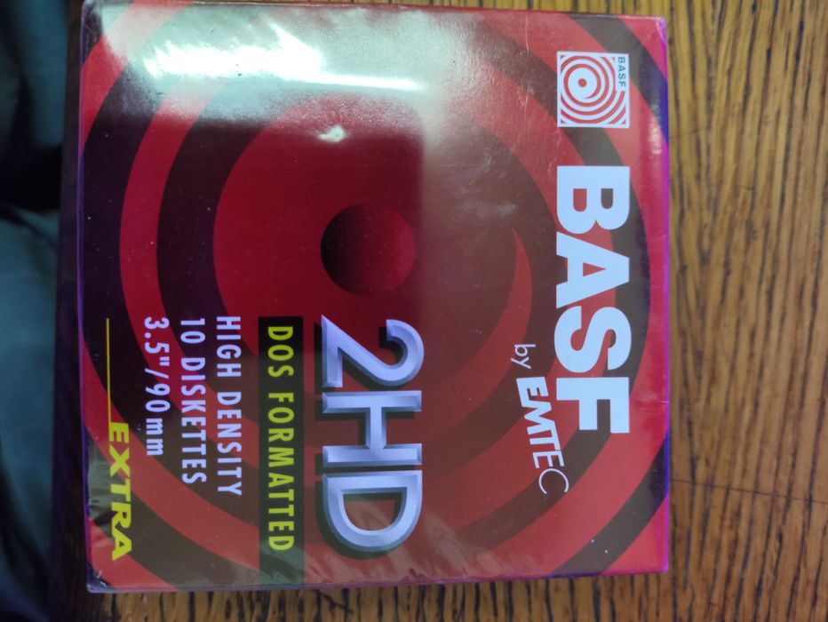 BASF 2HD Floppy Disk, MS-DOS, Pack of 10, Pre-formatted, New64551919916162120