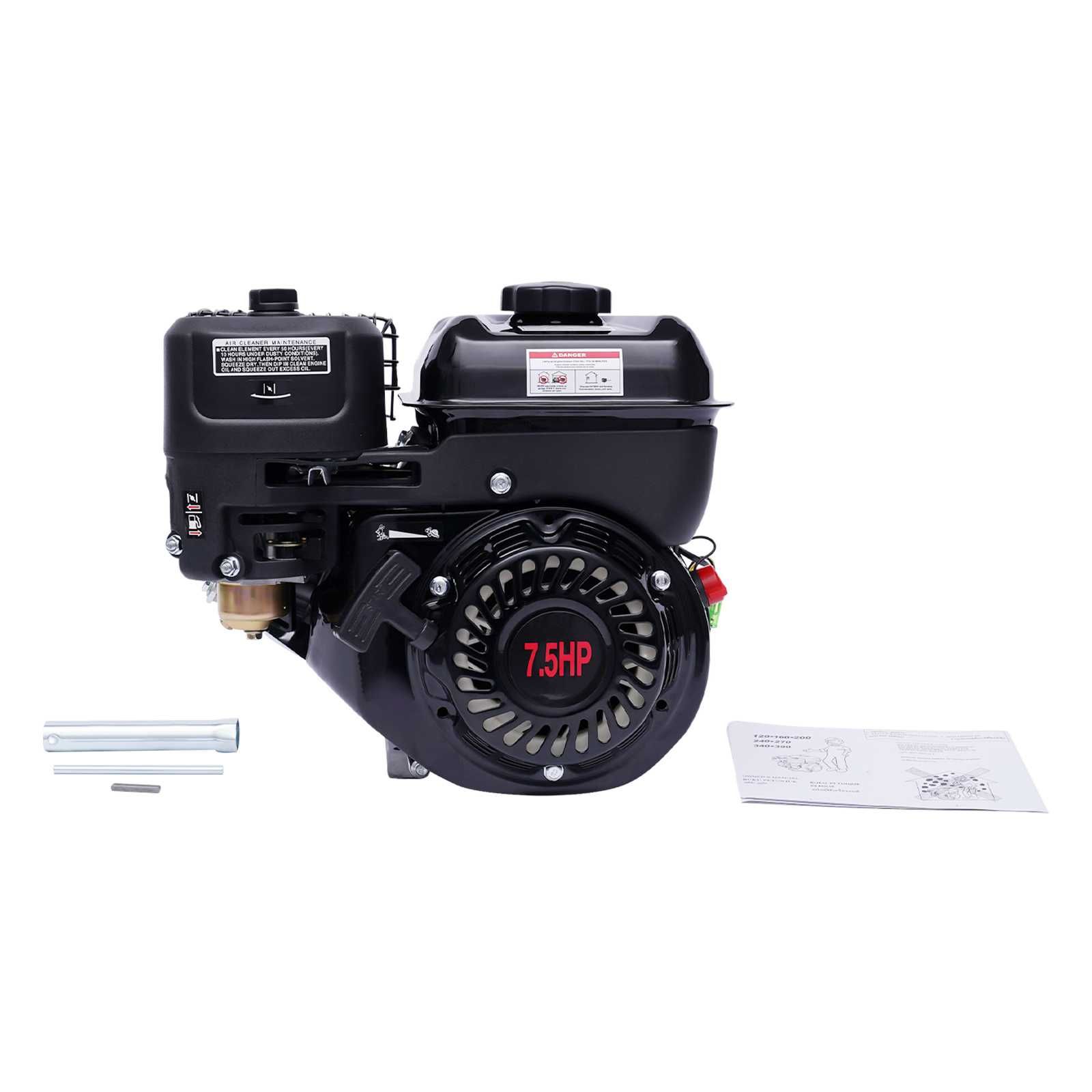 Motor a gasolina de 4 tempos, 7.5 hp, 210cc,
5100w