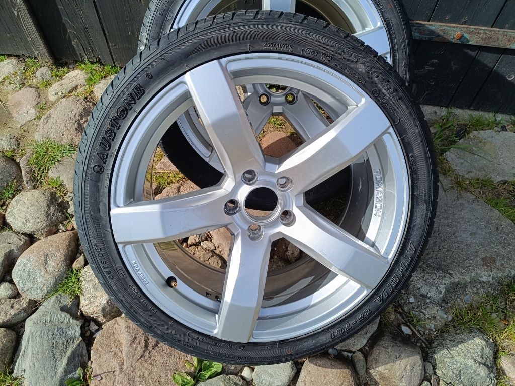 Alufelgi Koła 18" 5x108 Tomason TN11 + świeże opony