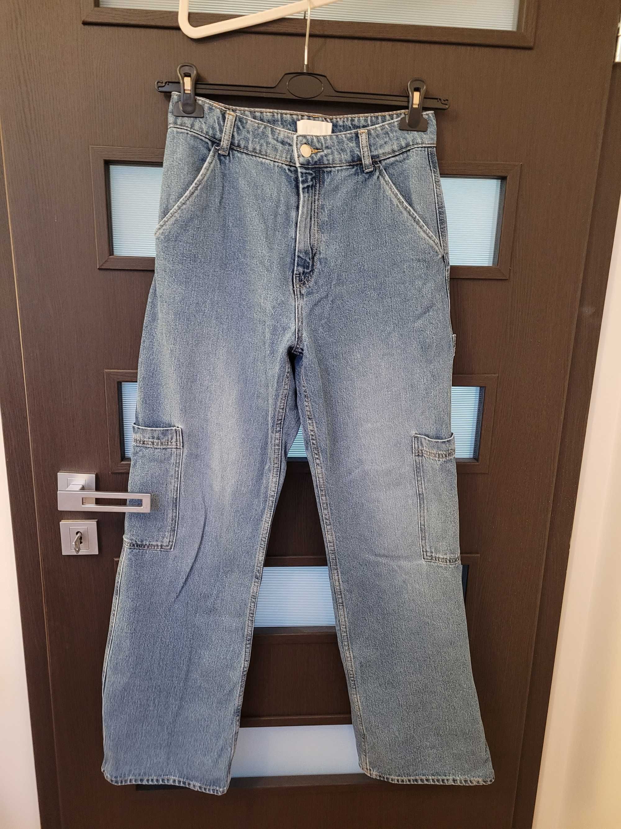 H&M spodnie cargo jeansy r. 38 damskie