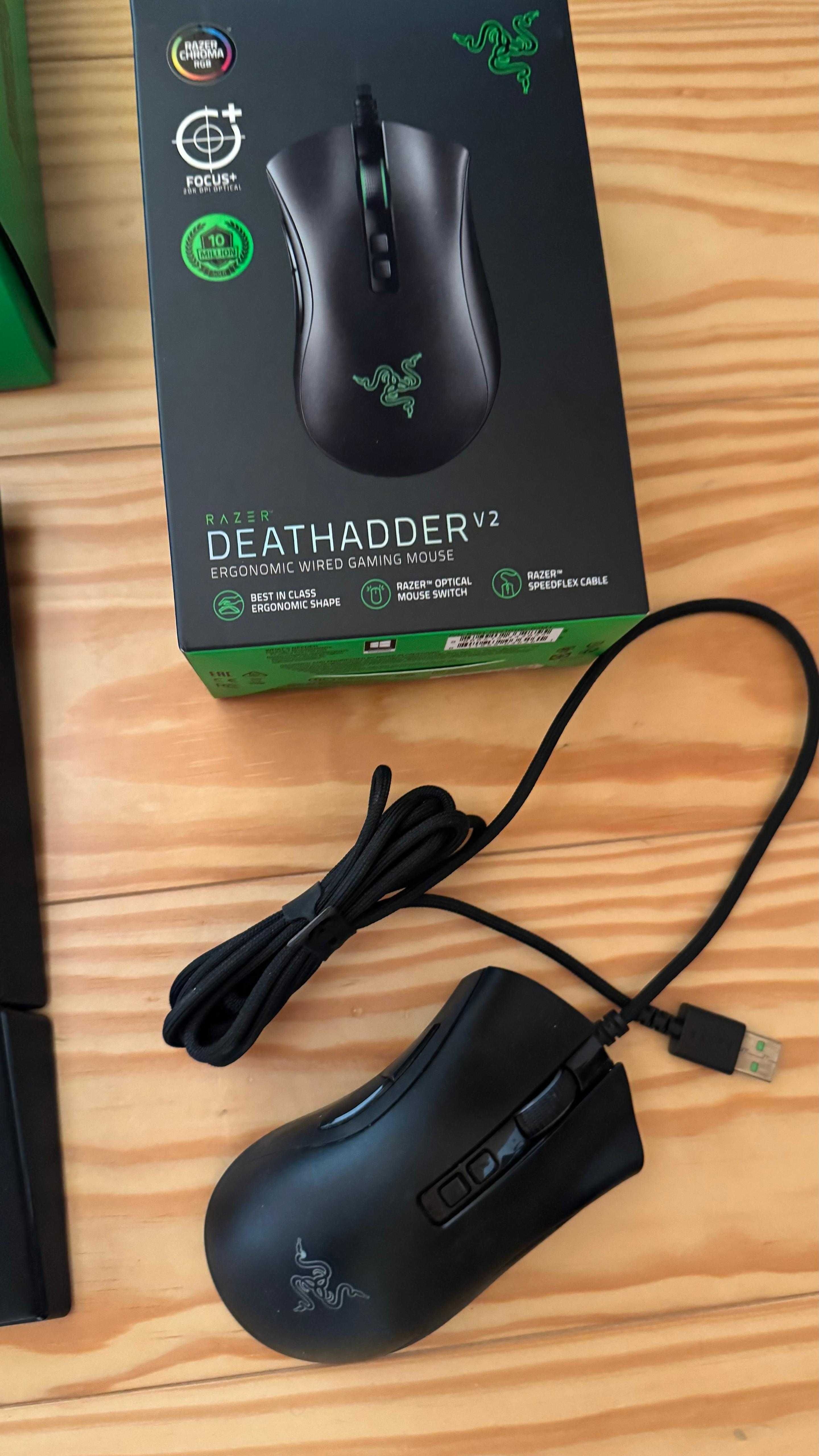 Razer Ornata Chroma V2 RGB + Rato Gaming Razer Deathadder V2