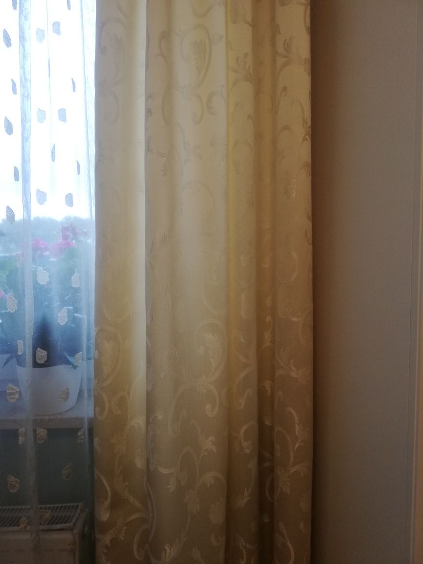 Zasłony  ekrii +obleczka gratis