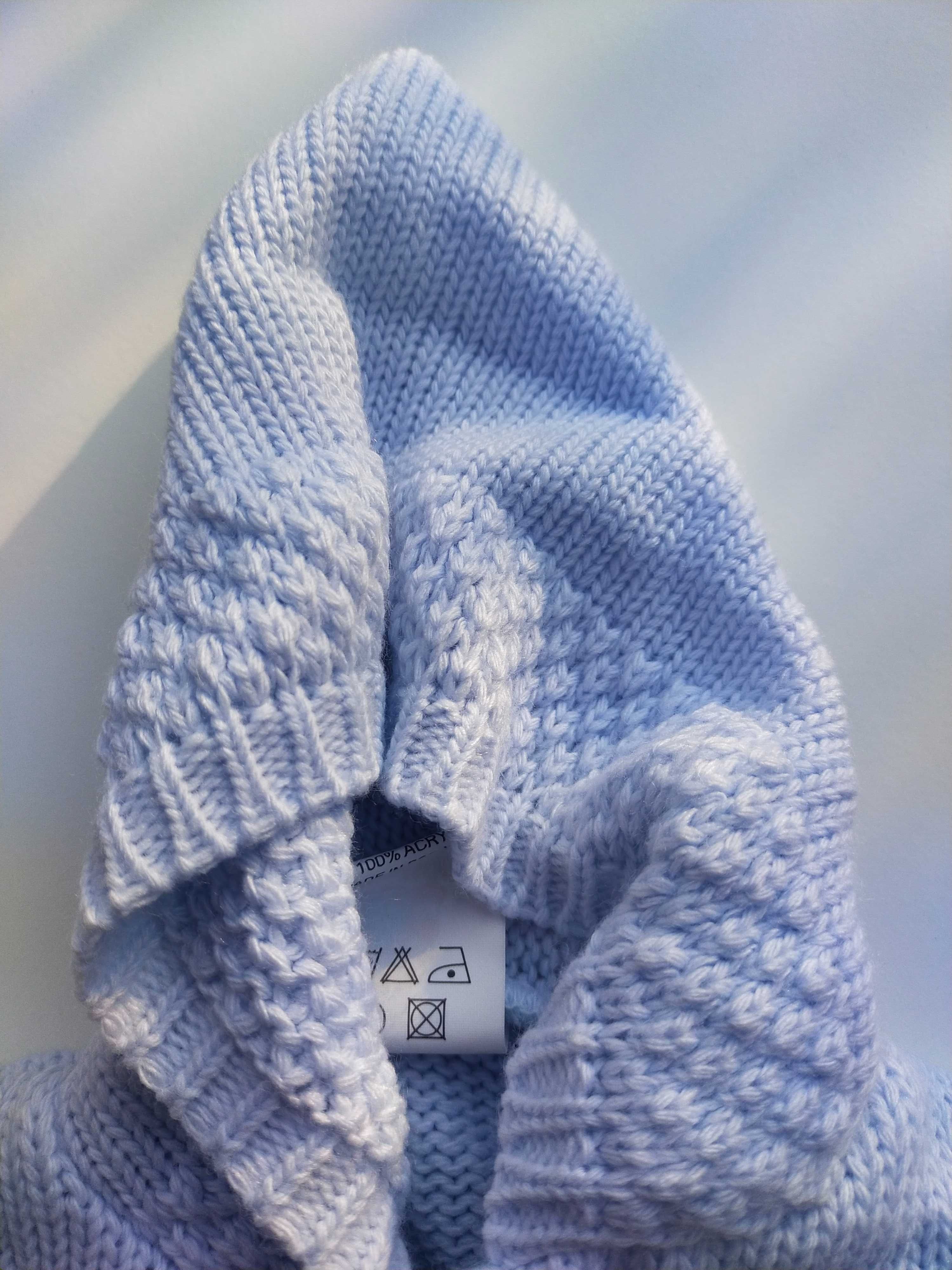 Sweterek niemowlęcy z kapturem 9-12 miesięcy
