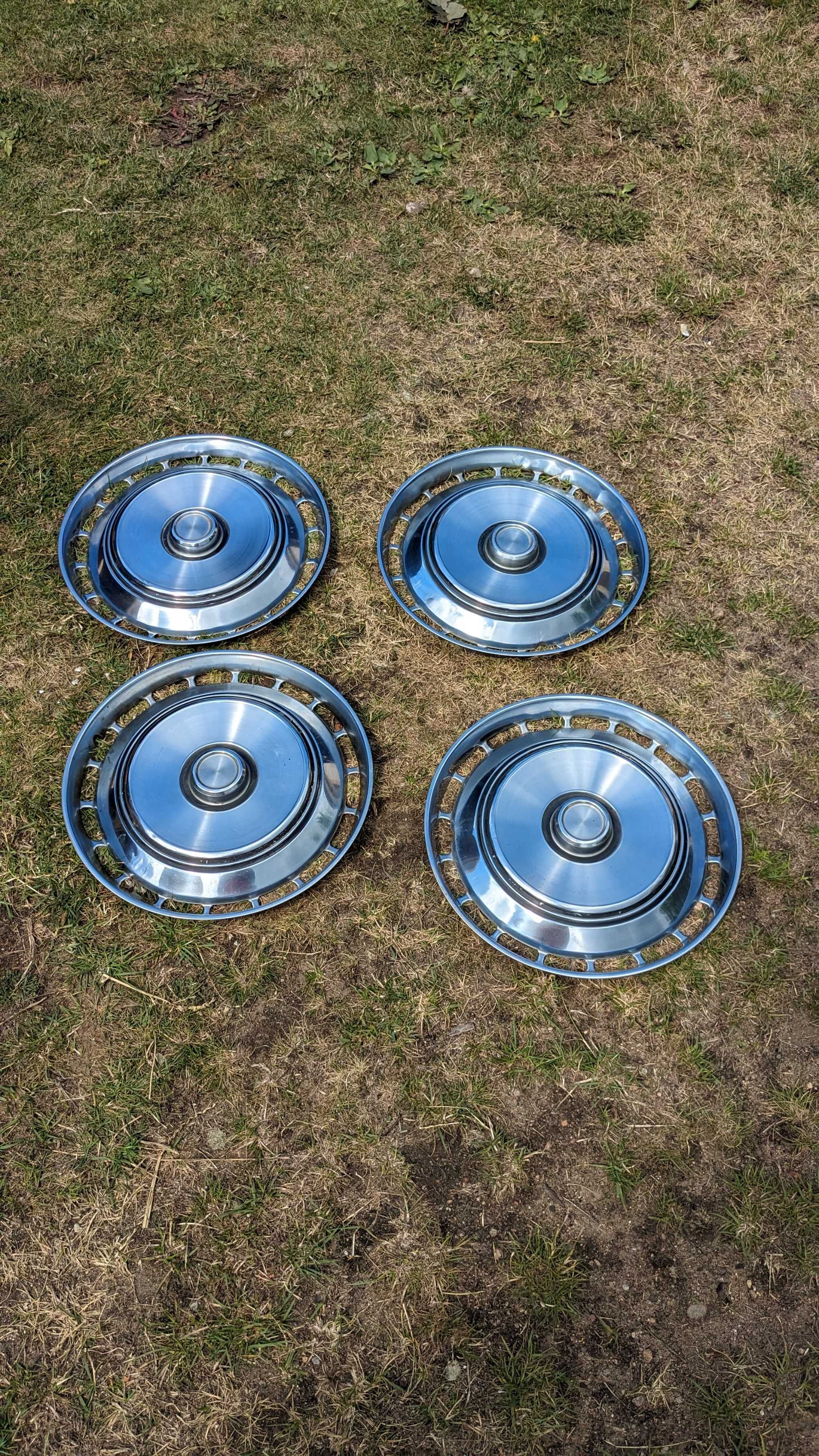 Kołpaki Chromowane 4x sztuki Retro PRL Vintage - Stal Chrome Połysk