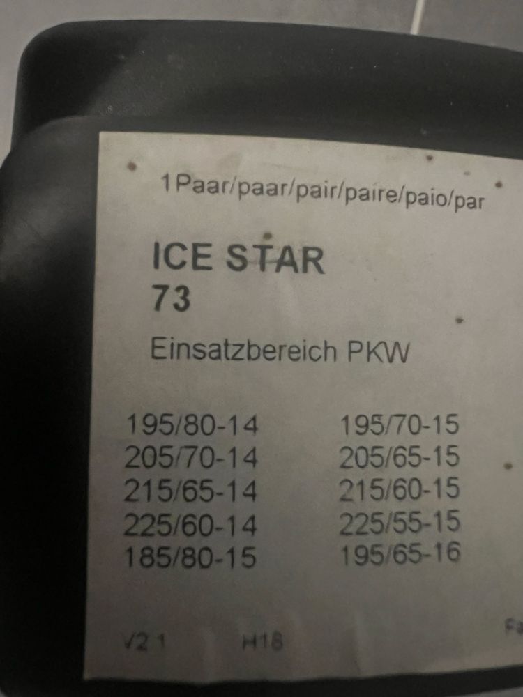 Łańcuchy śniegoe Pewa IceStar 9mm rozmiar 73
