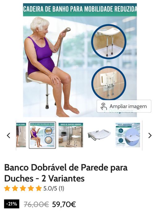 Banco Chuveiro com pes