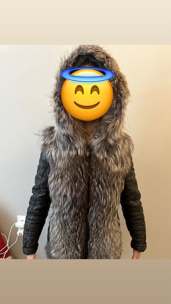 Куртка-жилетка чорнобурка