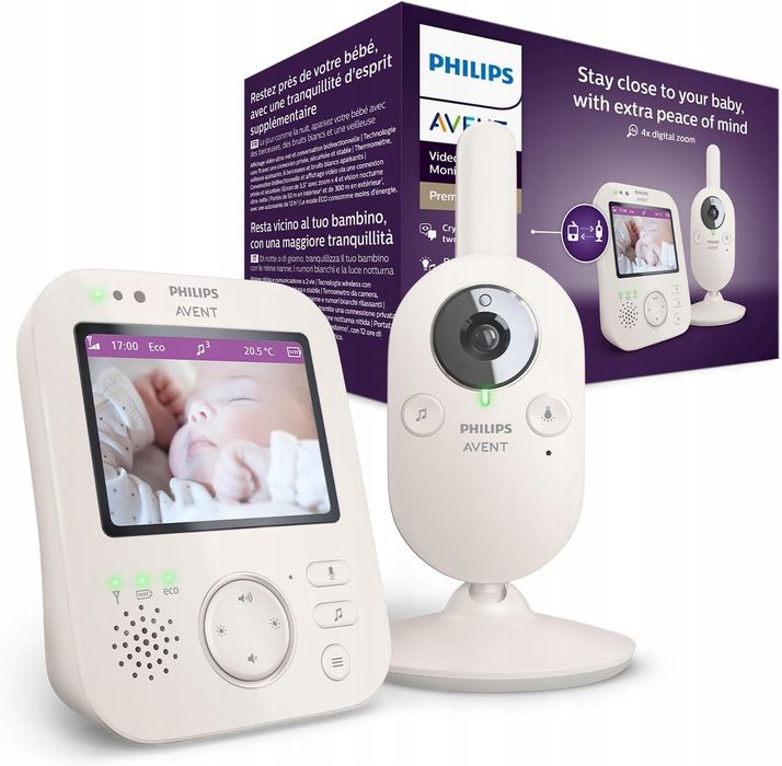 Philips Avent Niania elektroniczna video kołysanki lampka Scd891/26